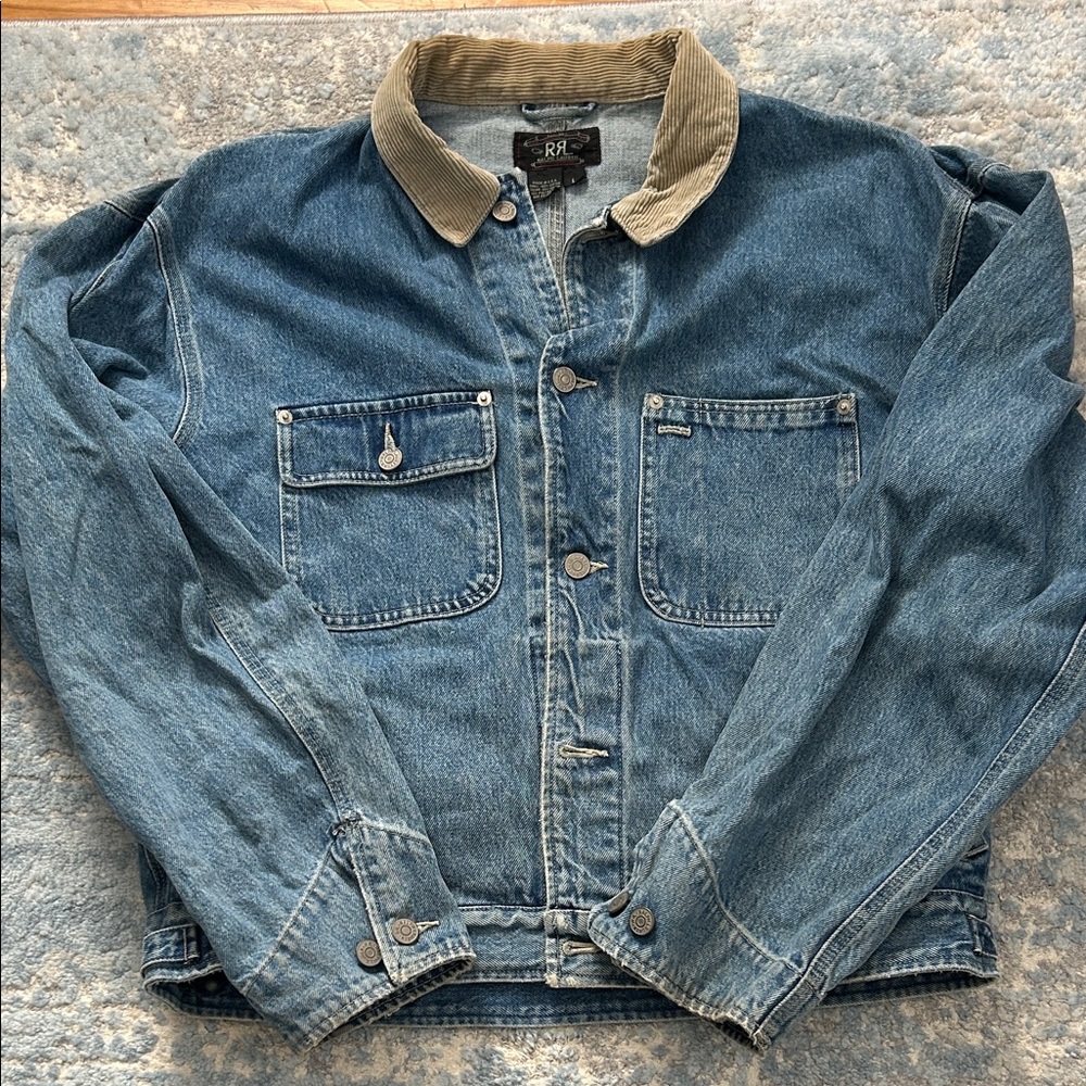 VTG Ralph Lauren DoubleR RL Denim Jacket with Corduroy Collar